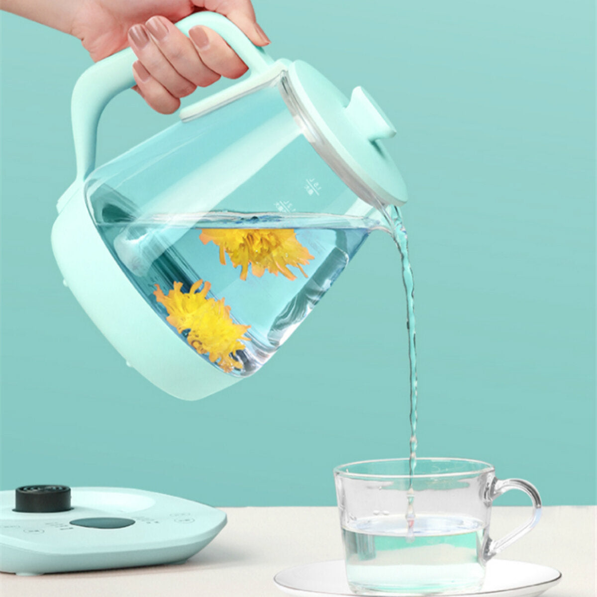 Electric Kettle 800W 1.5L Multifunctional Glass Tea Pot Household