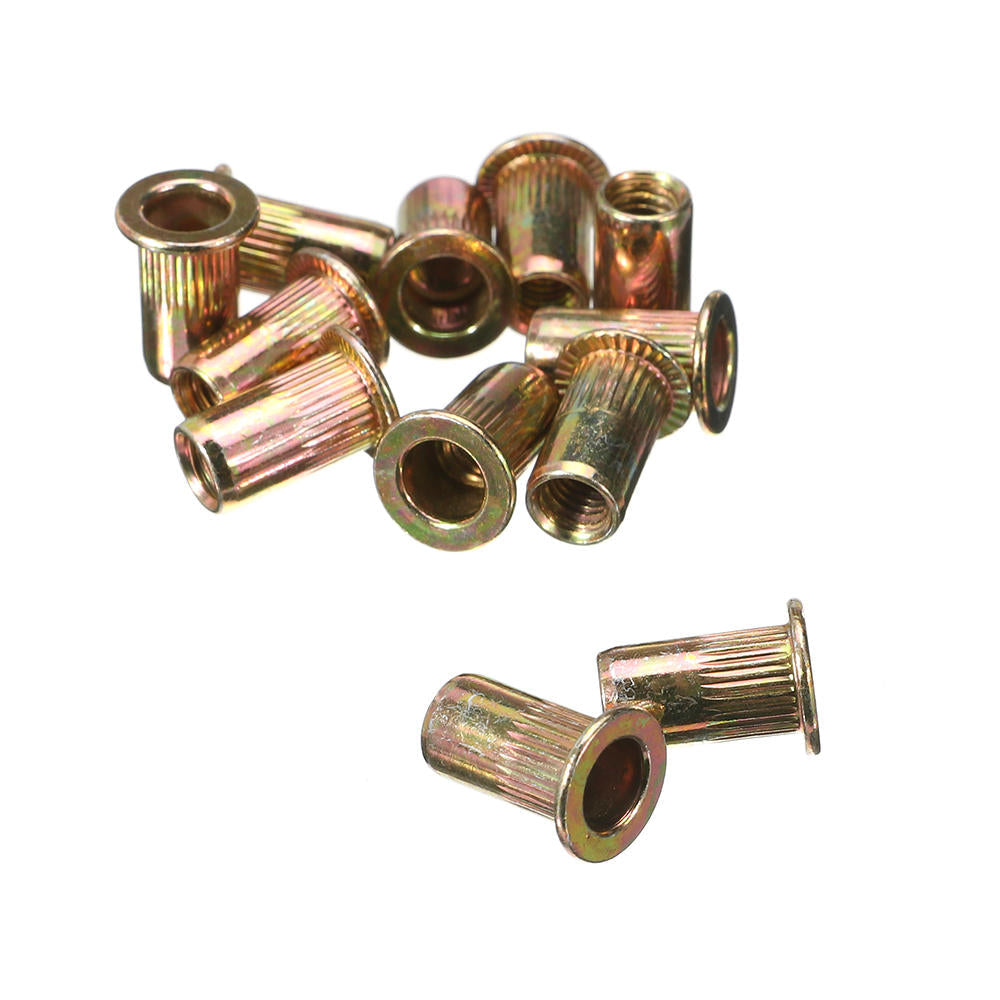 175Pcs Mixed Zinc Plated Threaded Rivnuts Blindnuts Nutserts M3-M10 Insert Rivet Nut Assortment Kit