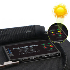 21W Solar Charger with 10000mAh Battery, 3 USB Ports(USB-C and USB-A) SunPower Solar Panel Power Bank For Outdoor Camping
