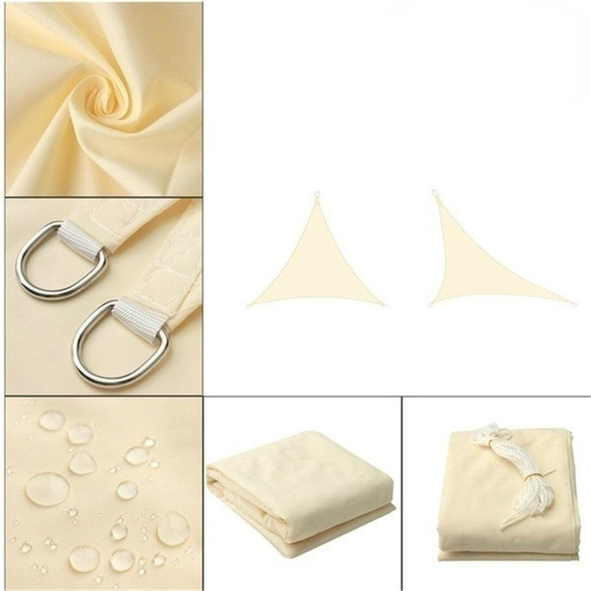 5x5m Outdoor Triangle Sun Sail Shade Garden Patio Tent Sunshade Canopy Awning Waterproof UV Cover