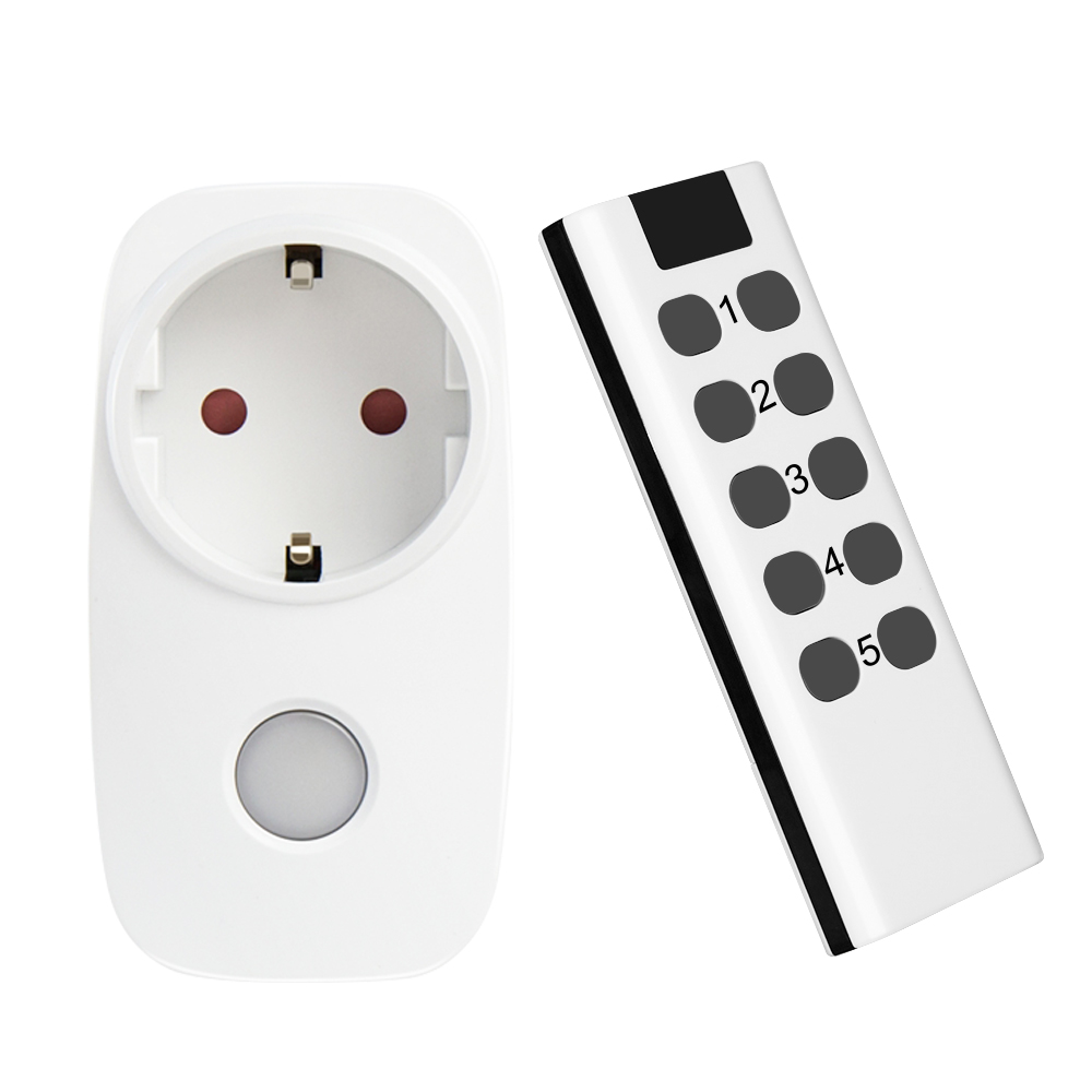 Smart Remote Control Socket Set Universal EU Outlet With Night Light Outlet Wireless 433 Mhz Compatible