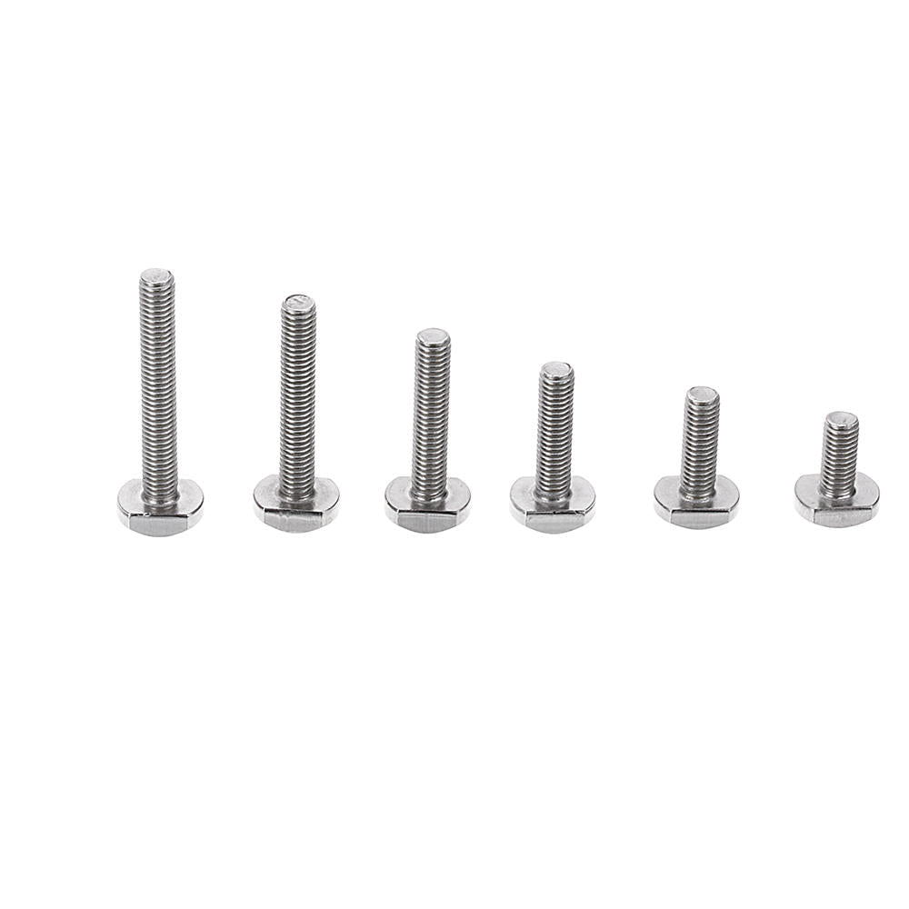 M5 T Bolt 304 Stainless Steel 12-30mm Woodworking T Track Jig Fixture Aluminum Series Slot T Screw Fastener