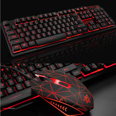 104 Keys Gaming Keyboard Waterproof design USB Wired Multimedia RGB Backlit and LED Gaming Headphone and 3200DPI LED Gaming Mouse Sets with Mouse Pad