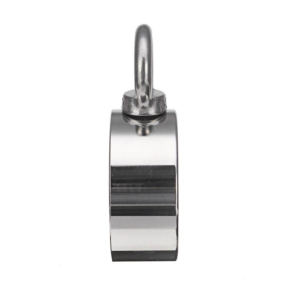 Double Side 420kg D75mm Neodymium Fishing Salvage Recovery Magnet For Detecting Metal Treasure