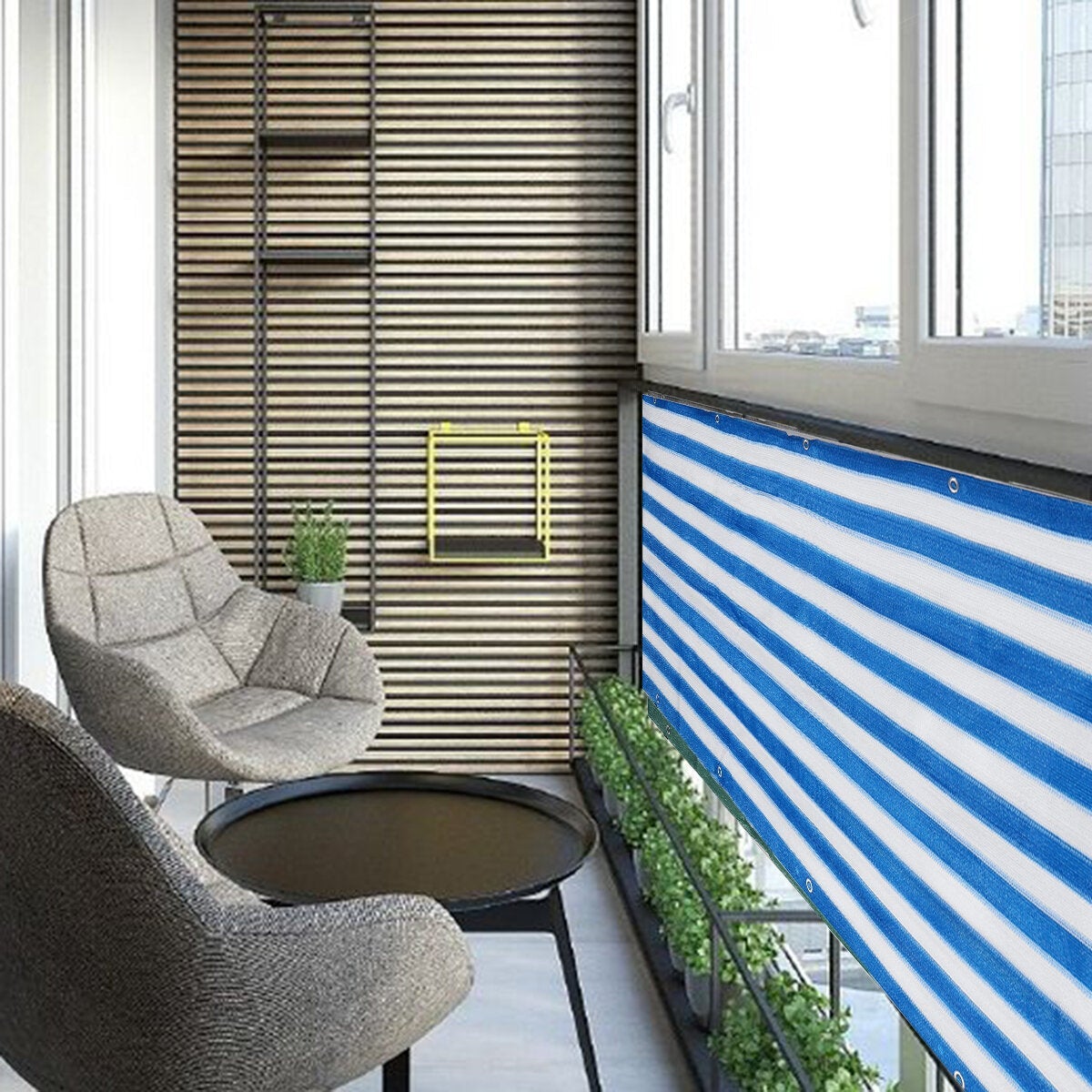 Balcony Privacy Screen Gardening Sunshade Cover Summer Residence Fence 500x90CM