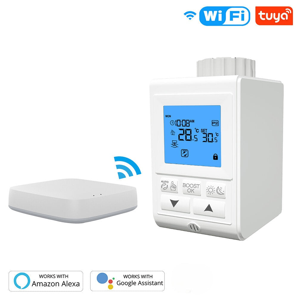 Smart Wireless Gateway HUB+1pcs Thermostat Heater Temperature Controller TRV Thermostatic Radiator Valve Controller