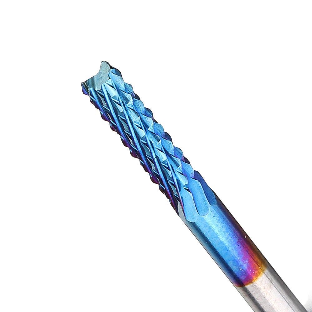 10pcs 0.8-3mm Blue NACO Coating PCB Milling Cutter Engraving Carbide Bits for CNC Engraving Machine