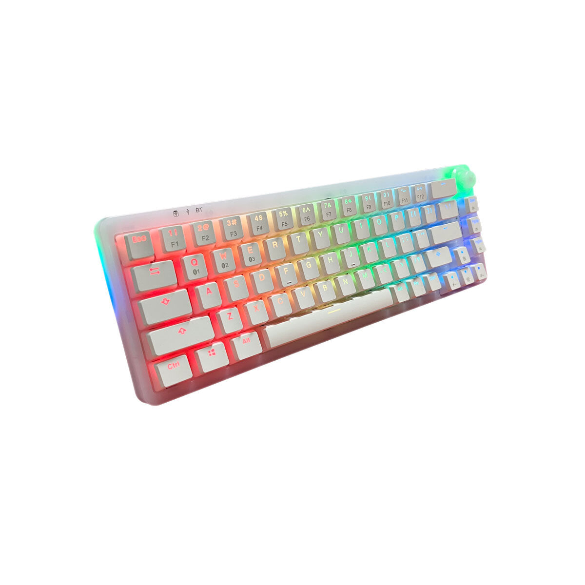Mechanical Gaming Keyboard Customized Keyboard 67 Keys Hot Swapable Triple Mode Type-C Wired Bluetooth 2.4G Wireless With Rotate Button