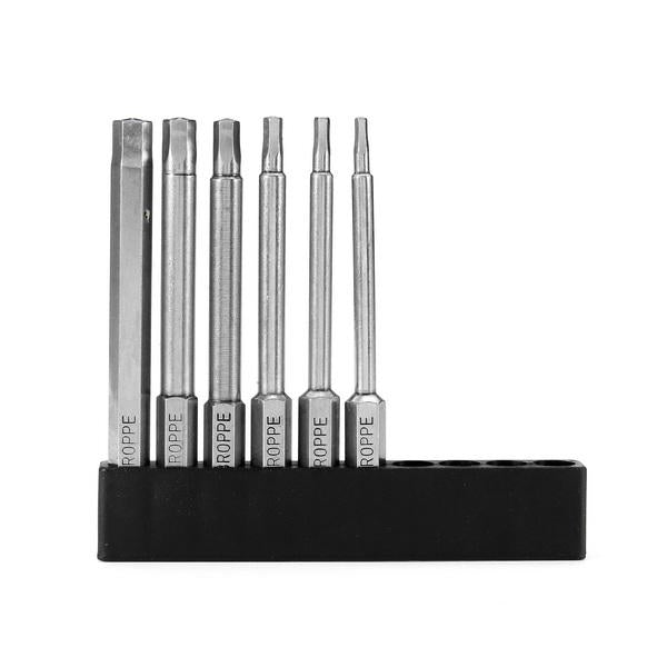 6pcs 75mm H2-H6 Magnetic Hexagon Head Screwdriver Bits 1/4 Inch Hex Shank