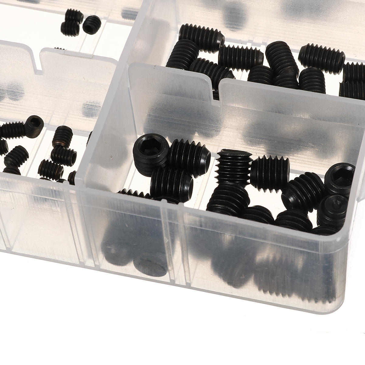 240Pcs M3-M8 Grub Screw Carbon Steel Hex Socket Allen Head Set Screw