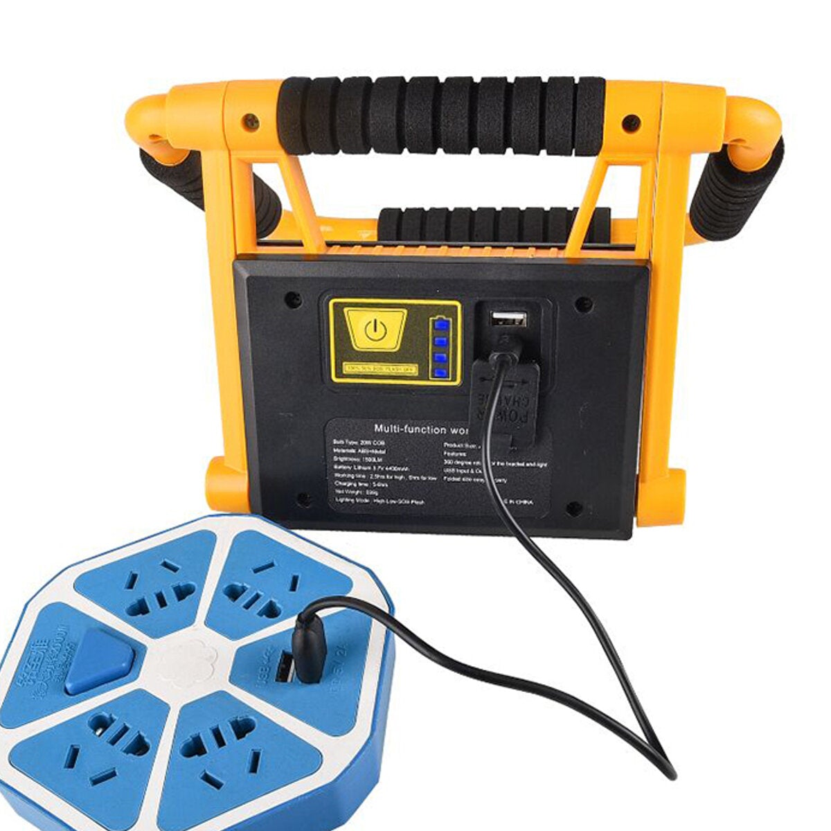 LED Portable Spotlight Searchlight Camping Light Rechargeable Handheld Work Light Power Waterproof Lantern