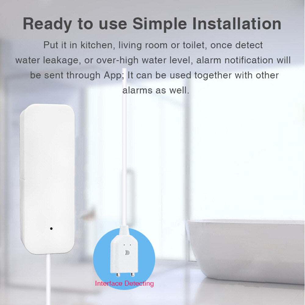 WiFi Water Leakage Alarm Sensor Overflow Water Flooding Detector Water Level Alarm Sensor Works With Google Smart Life