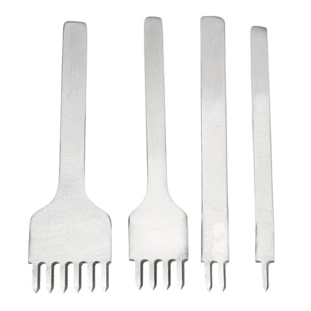 48Pcs Leather Craft Tools Kit Hand Sewing Stitching Punch Carving Work Saddle