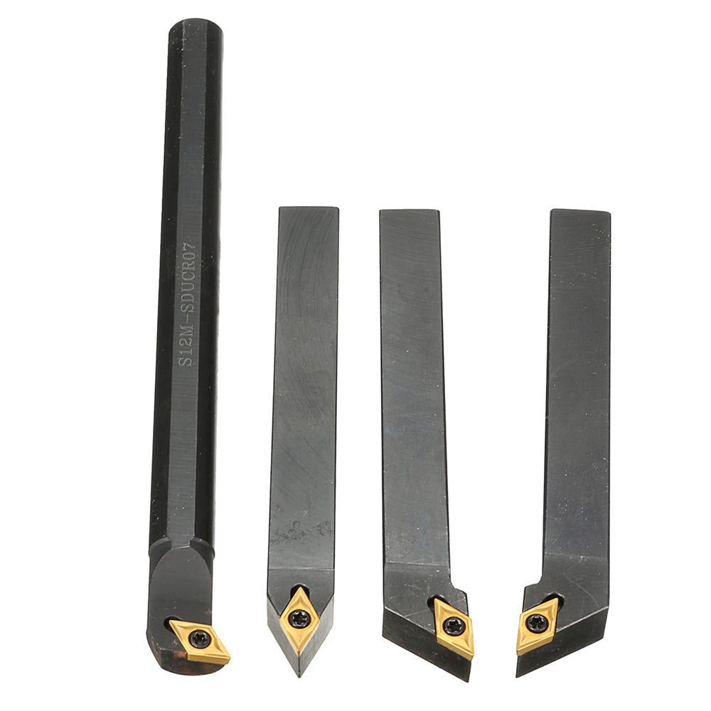 4pcs Turning Tool Holder with DCMT0702 Inserts