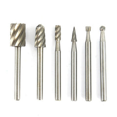 6Pcs 1/8 Inch Shank Milling Rotary File Burrs Bit Set Carving Tools