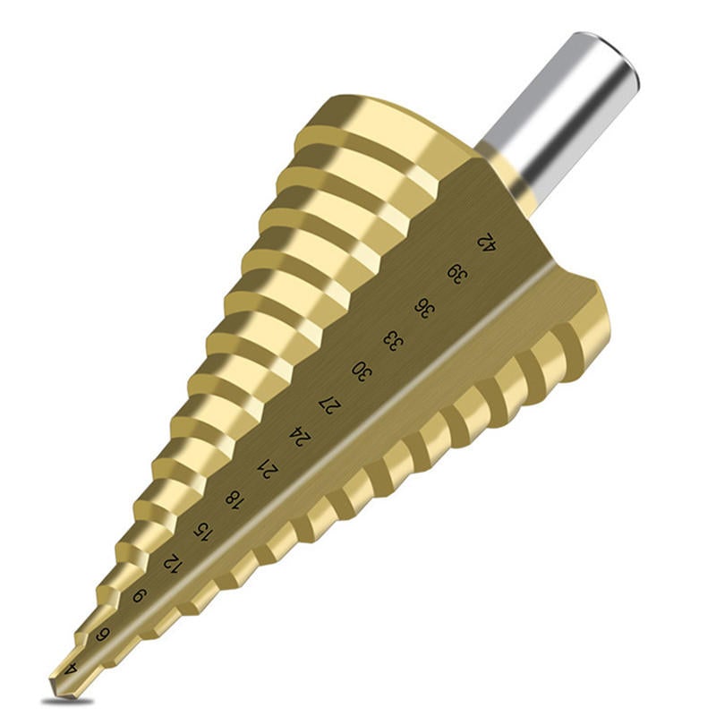 4-42mm HSS Titanium Coated Step Drill Bit 14 Step Hole Drilling Power Tool for Metal Wood