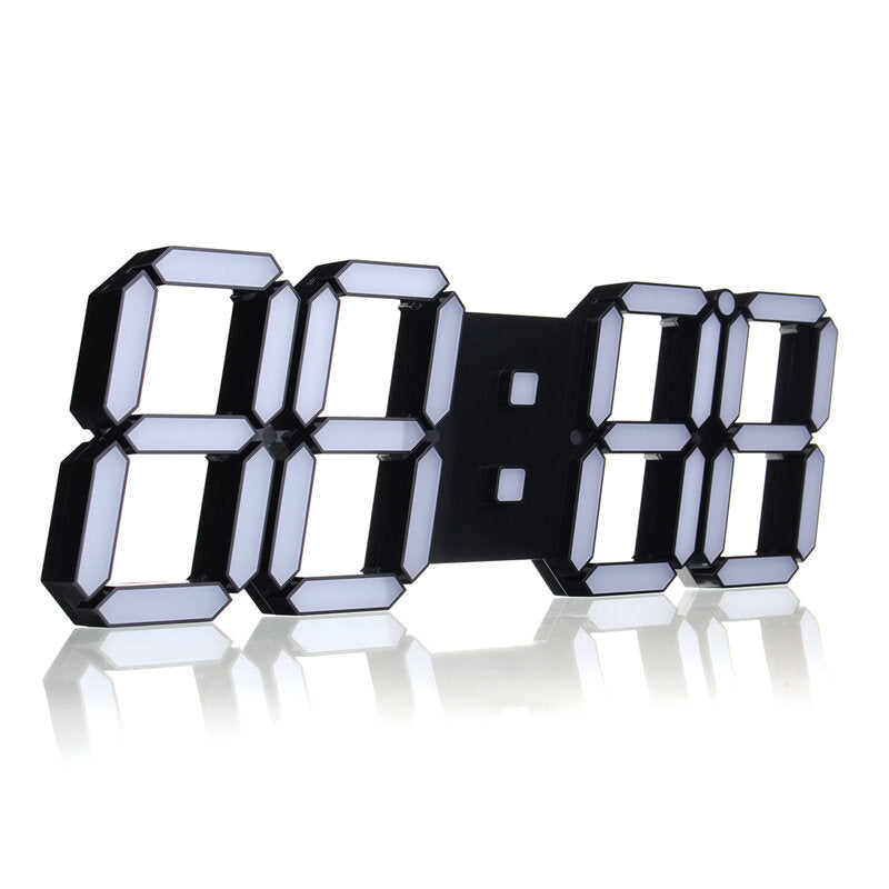 Large Modern Digital Led Skeleton Wall Clock