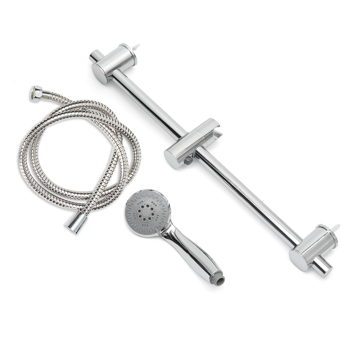 Bathroom Shower Head Riser Rail Bracket Handheld Holder Bar Chrome
