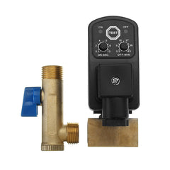 AC220V 1/2" Brass Electric Solenoid Automatic Timer Air Compressor Cold Dryer Drain Water Valve