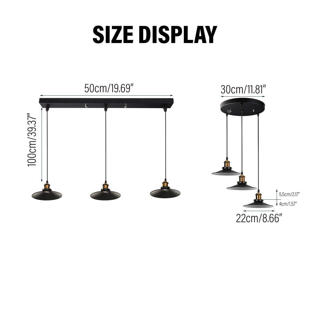 Iron Pendant Light Ceiling Lamp Chandelier Bedroom Home Fixture Decor Without Bulbs