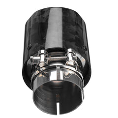 63mm-89mm Universal Air Vent Gas Outlet Glossy Forged Carbon Fiber Exhaust Pipes Modified Tail Throat