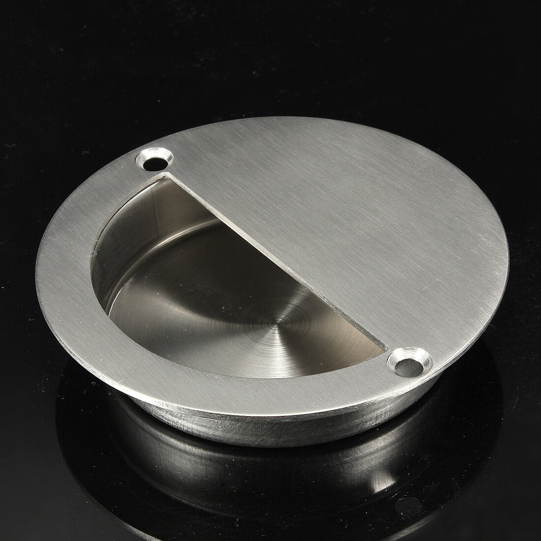 Flush Recessed Pull Door Handle SUS Stainless Steel Circular Covered Type With 2 Screws