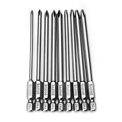 9pcs 100mm Magnetic Long Hex Cross Head Screwdriver Bits