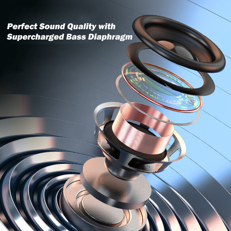 Bluetooth 5.0 Speaker RGB Colorful Light Music Player 3D Stero Loundspeakers Handsfree Wireless Speaker