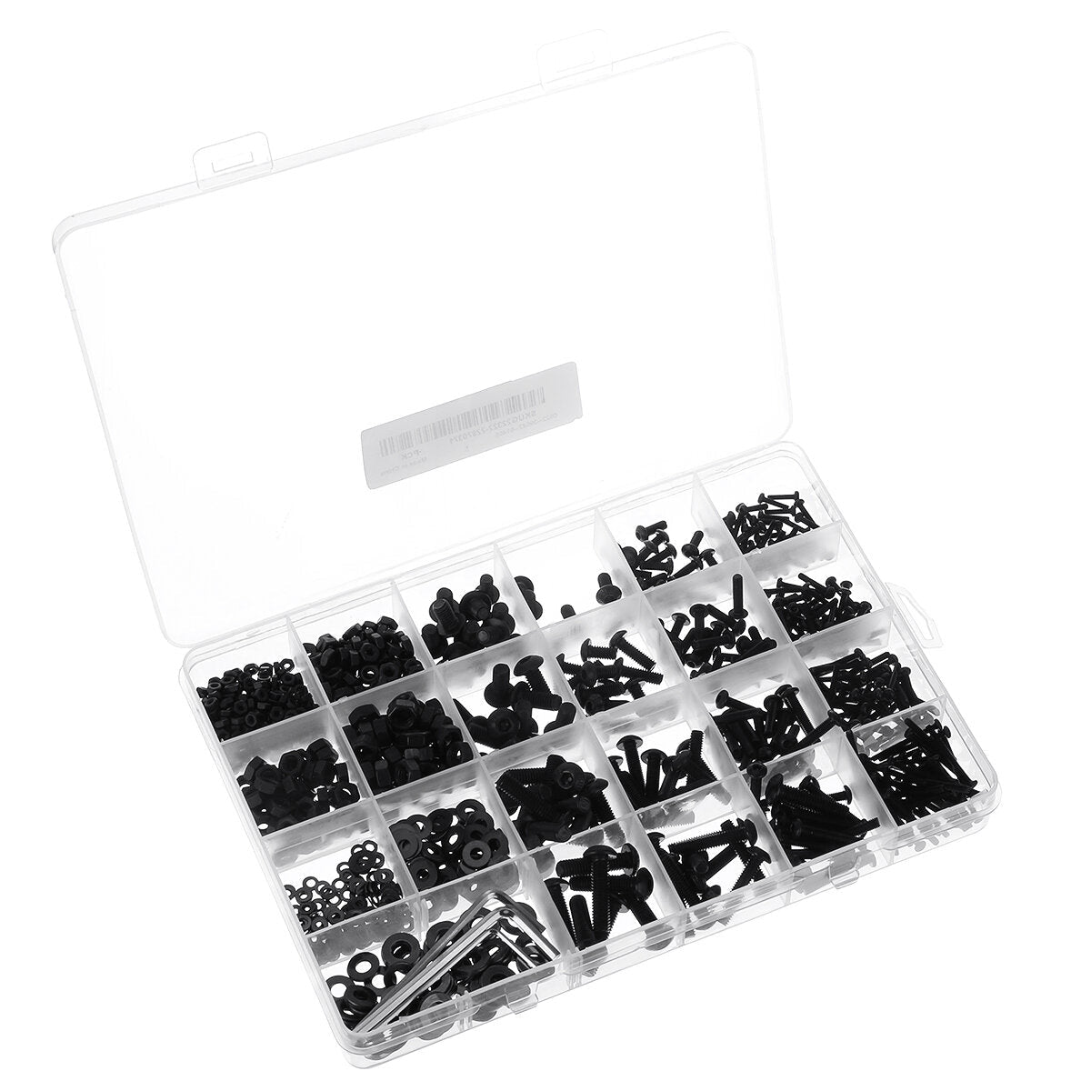 1060pcs M2 M3 M4 M5 Hex Socket Screw Set Carbon Steel Semicircular Head Screws