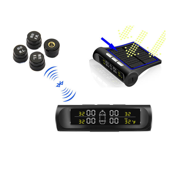 External Temperature Warning Tire Pressure Monitor System Alarm with Solar Display