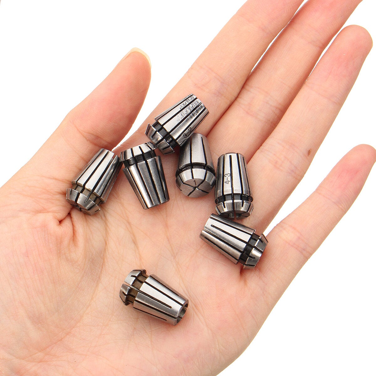 7Pcs ER11 1-7mm Spring Collets with ER11A 5mm Motor Shaft Holder