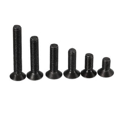 M3CH7 M3 Carbon Steel Hex Socket Flat Head Cap Screws Countersunk Bolts Assortment 120pcs