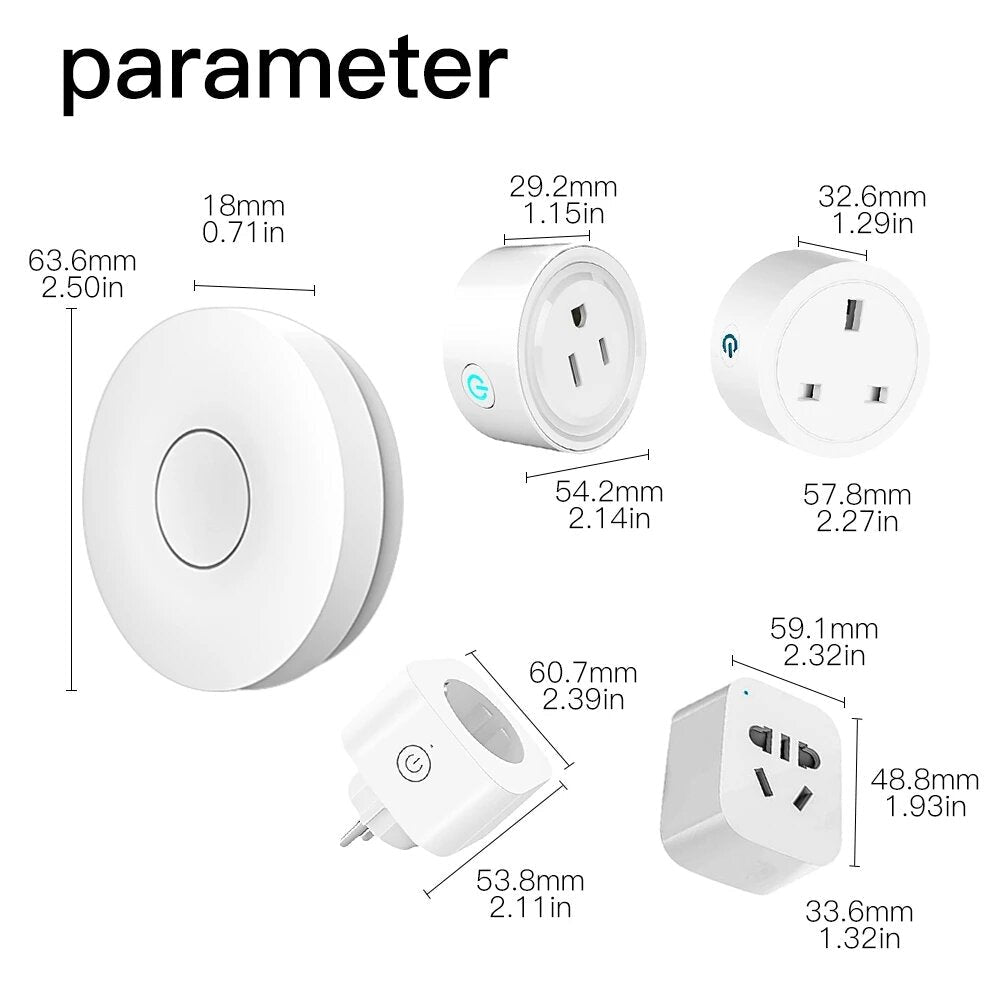 Wireless Socket Self-powered Air Switch Food Residues Garbage Disposal Appliances Fan TV 10A Remote Control No Drilling No Pipe
