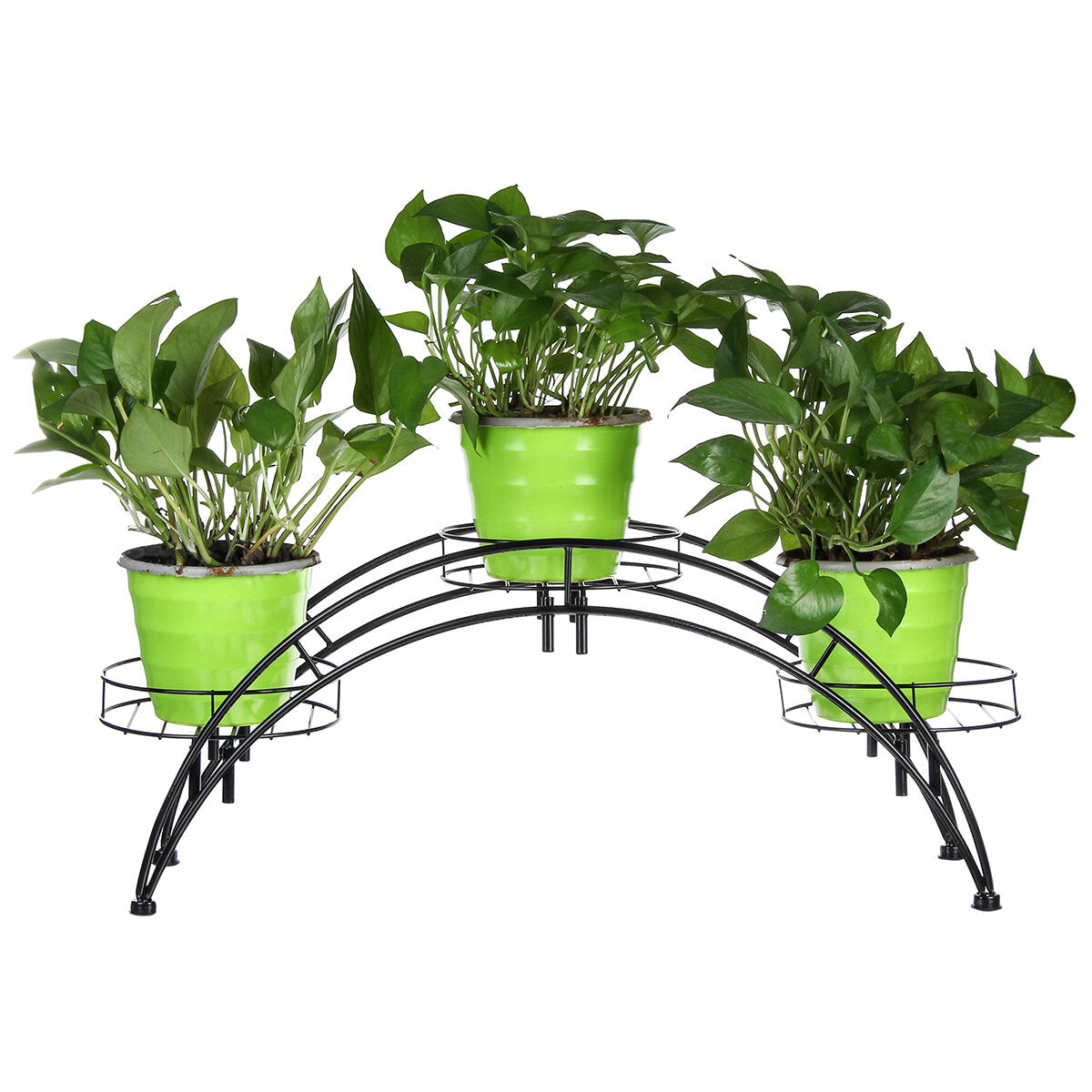 Curved Flower Rack Metal Flower Stand Plant Stand Balcony Garden Flower Plant Stand Bonsai Display Shelf