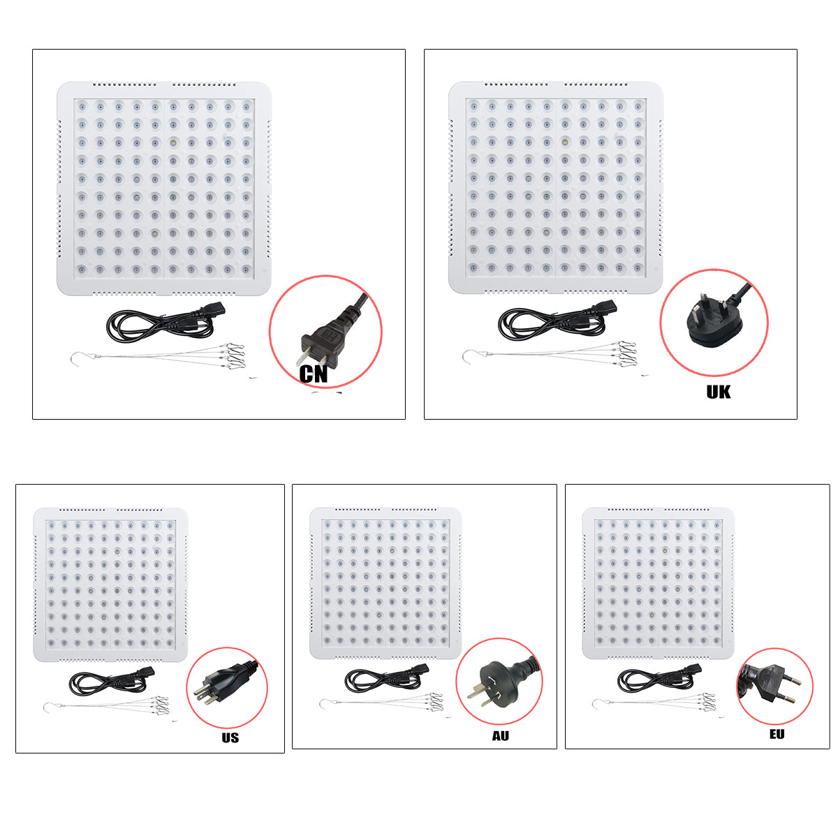 AC85-265V 300W 2 Kinds Spectrum LED Grow Light Cooler Fan Growing Lamp for Indoor Hydroponic Plant