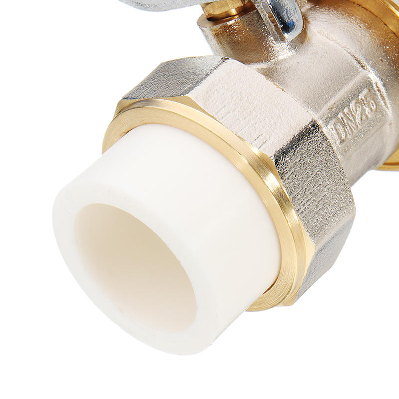 3/4" 1" 1-1/4" PPR Brass Ball Valve Heat Fusion Double Union Socket Plumbing Fitting