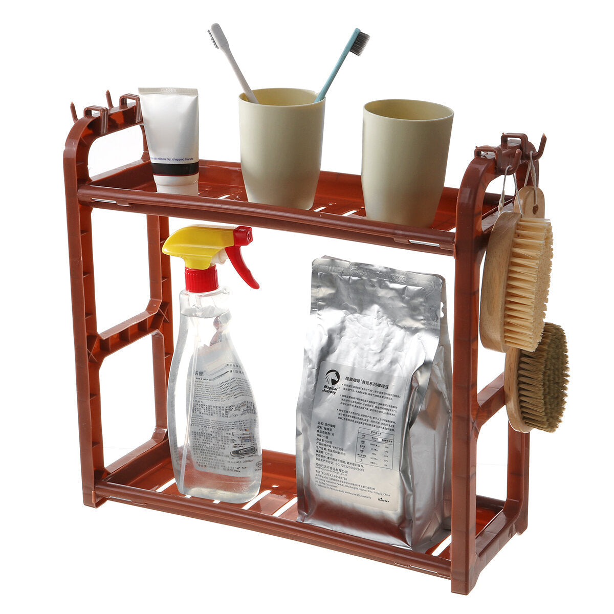 Multifunctional Dtorage Rack Creative Kitchen Dtorage Rack Kitchen Utensils Rack with Guardrail
