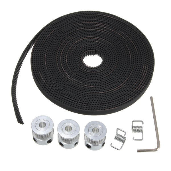 5m Timing Belt with 3pcs 5mm Bore Pulley and 2pcs Belt Locking Spring