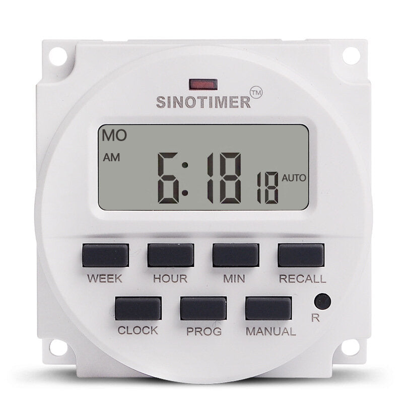 LCD Digital 12V DC/AC 1.6 inch Timer Electric Controller 7 Days Programmable Time Switch Built-in UL listed Relay