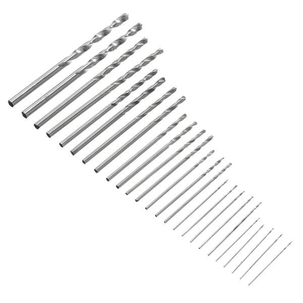 25Pcs 0.5-3mm HSS Metric Twist Drilling Drill Bits Set Straight Shank