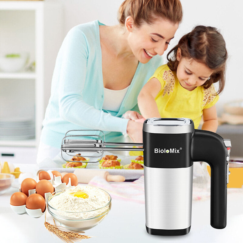 Household Electric Egg Beater Butter Mixer Baking Machine 500W 5 Speed Control 4 Attachments