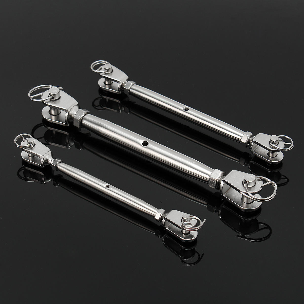 M5 M6 M8 Jaw & Jaw Turnbuckle 316 Stainless Steel Closed Body Rigging Screw for Marine Boat Yacht
