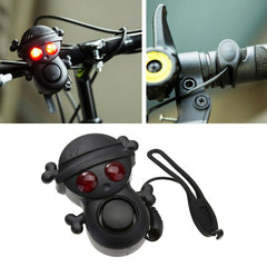 Bicycle Electric Horn High Decibel 120dB Bell with Warning Light Multi-tone Waterproof