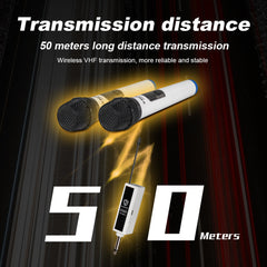 Wireless Microphone Recording Karaoke Handheld With Rechargeable Portable Receiver for Party Home Wedding