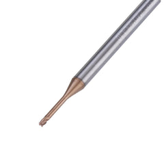 2 Flutes Ball Nose Long Neck End Mill D1.5 R0.2mm HRC60 Deep Notch Milling Cutter