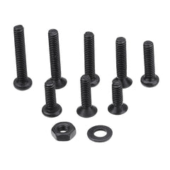 480Pcs M2 Hex Socket Button&Flat Head Screw Carbon Steel Bolt Nut Assortment