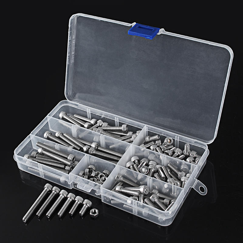 110Pcs M5 Stainless Steel 10-40mm Hex Socket Cap Screw Allen Bolt Assortment Kit