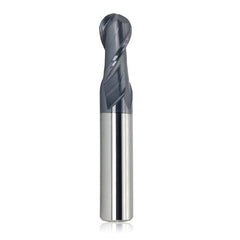 R0.5-R6mm TiAlN Coating Ball Nose 2 Flute Tungsten Carbide End Mill Cutter