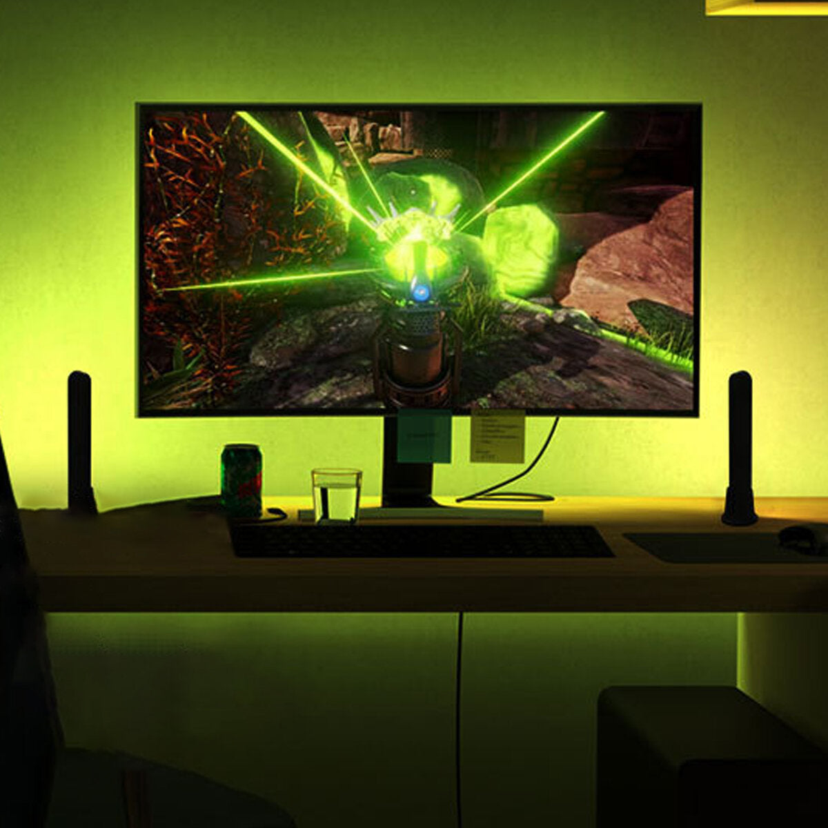Bluetooth RGB LED Ambient Light Microphone Music APP Control Fill Light