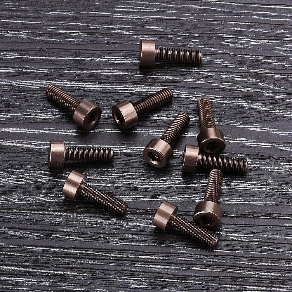 10Pcs M310mm Hex Socket Screw M3 Cap Head Bolt 7075 Aluminum Alloy Multicolor